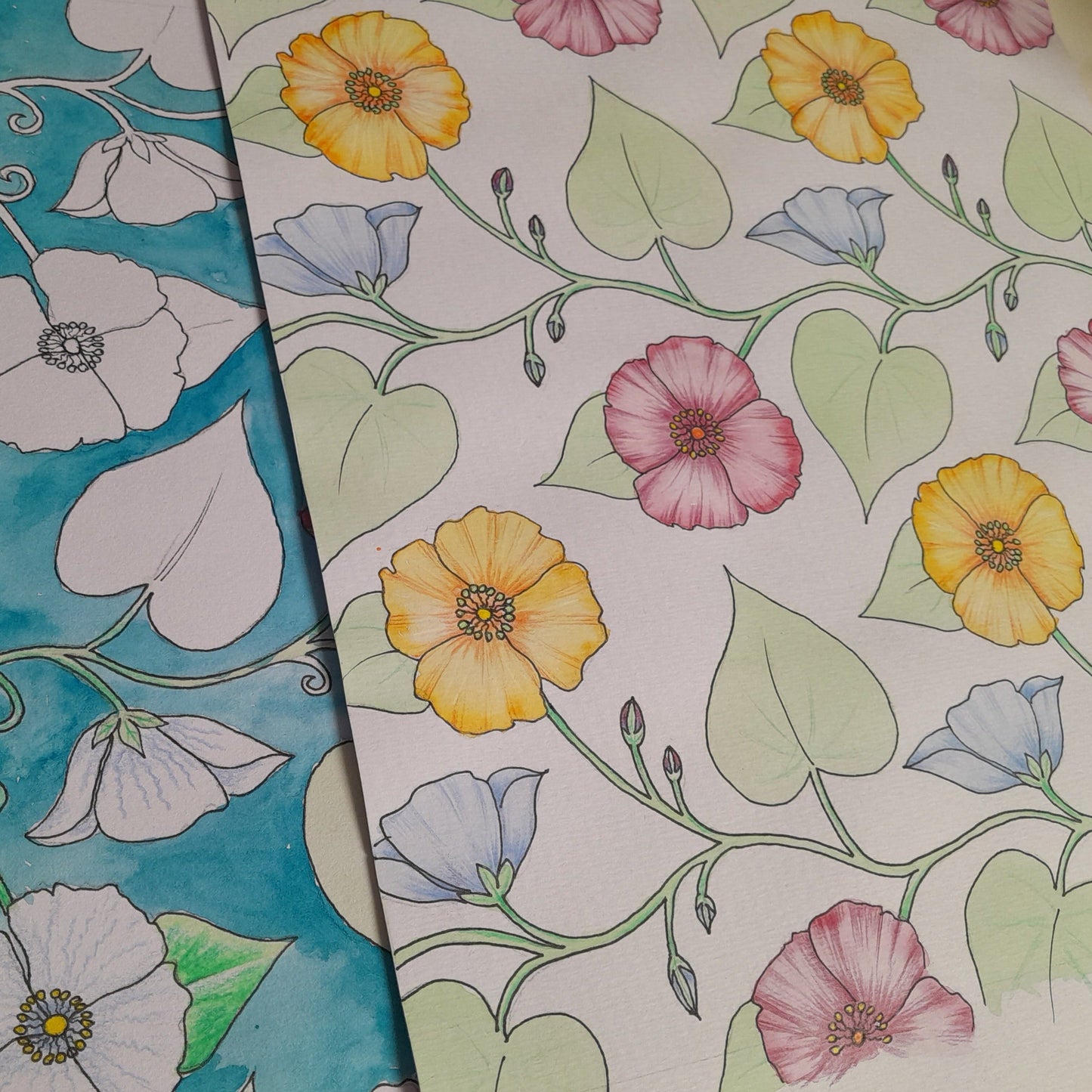 Creating a botanical pattern - at Rowan Humberstone, Cambridge. £100 for 4 weeks.