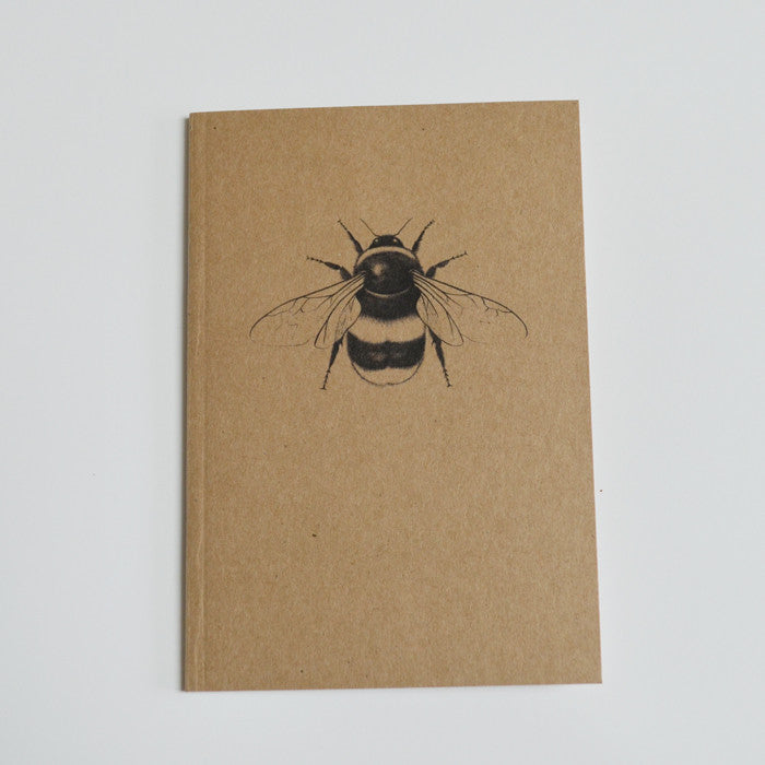 Bumblebee art recycled A6 notebook