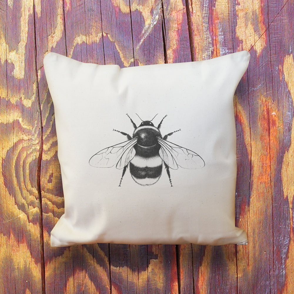 Bumblebee natural cotton throw cushion