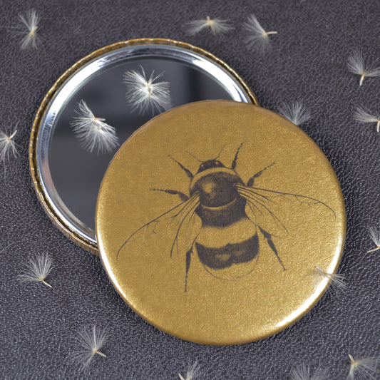 Bumblebee compact pocket mirror