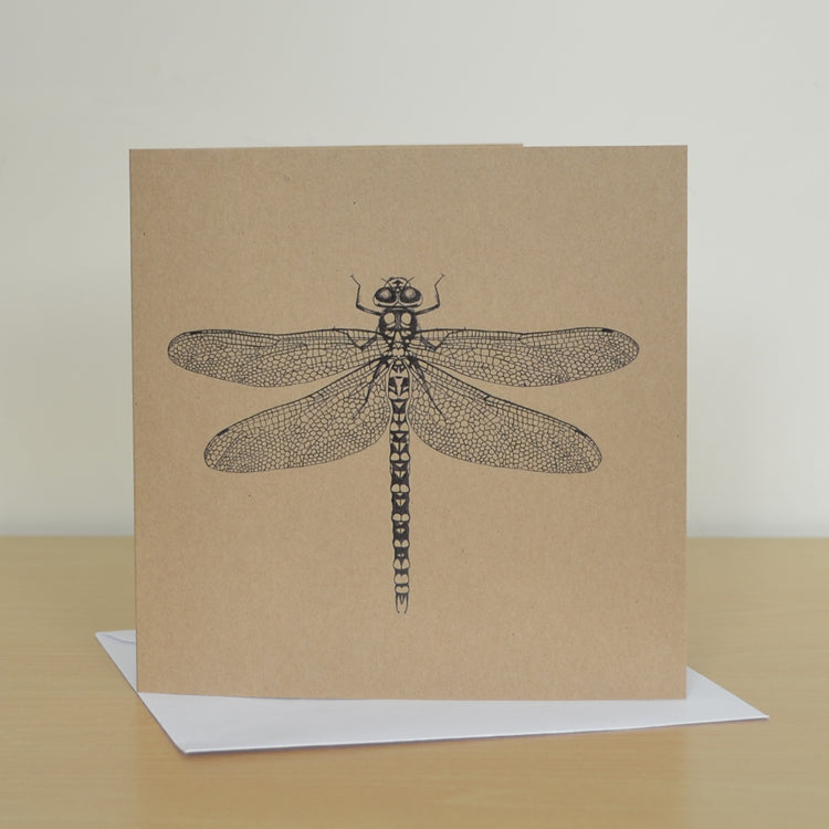Recycled Dragonfly greetings card.