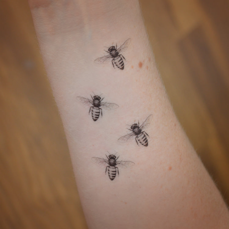 Honey bee temporary tattoos