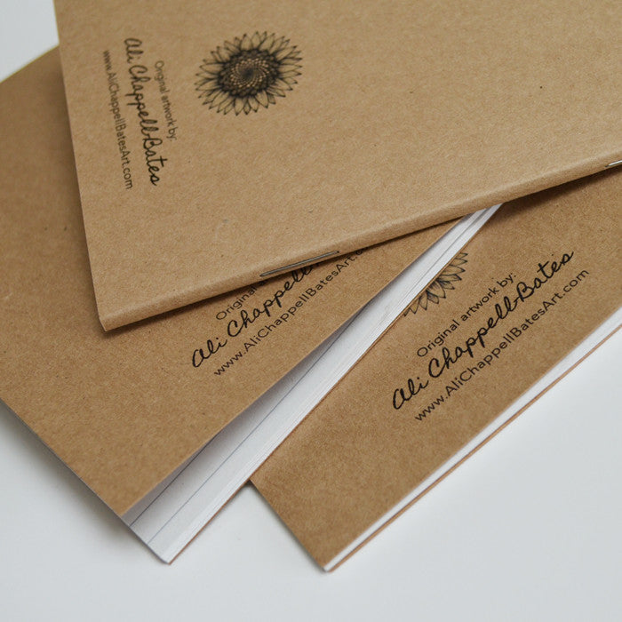 Fox illustration recycled A6 notebook