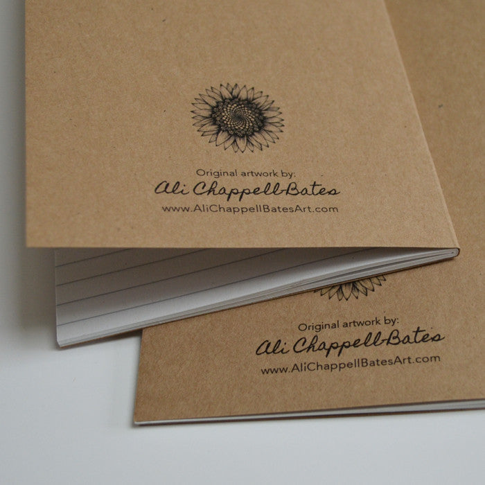 Eco-friendly A6 notebook with Hare illustration.