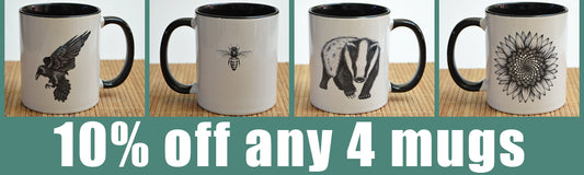 10% off ceramic and enamel mugs!