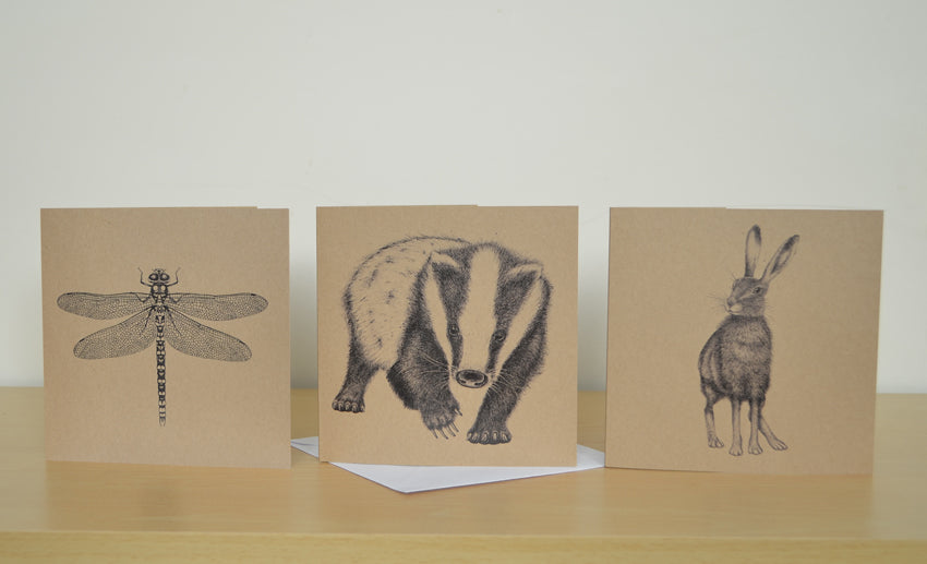 Mix and match any 3 recycled greetings cards
