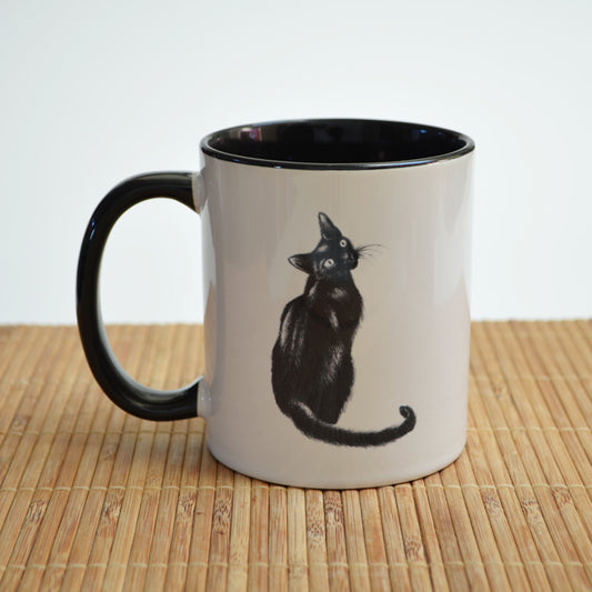 Black Cat Art - Ceramic Mug