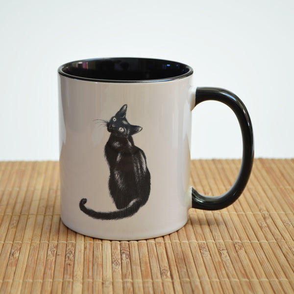 Black Cat Art - Ceramic Mug