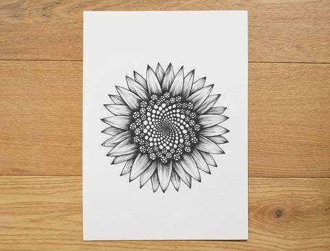 Sunflower art print.