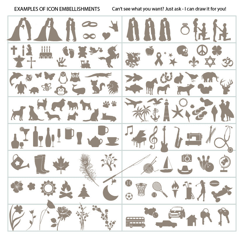 Custom design canvas. Choose your shape and words.