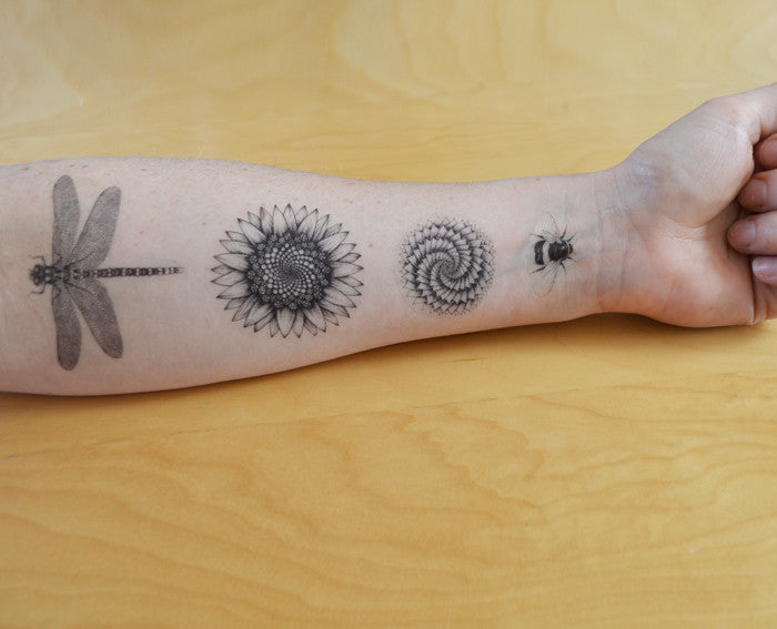 Sunflower temporary tattoo