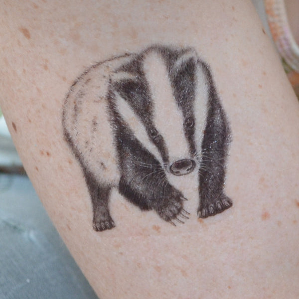 Badger temporary tattoo