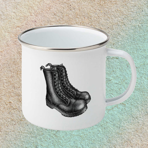 Black Boots - Small Enamel Mug