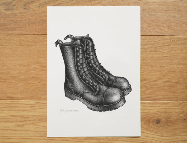 Black Boots art print.