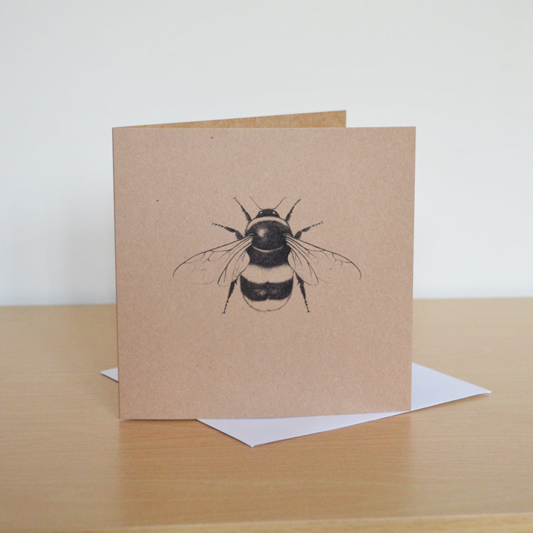 Greetings card with Bumble Bee art.