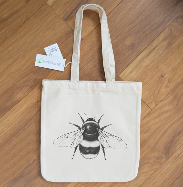 Organic Bumblebee tote bag