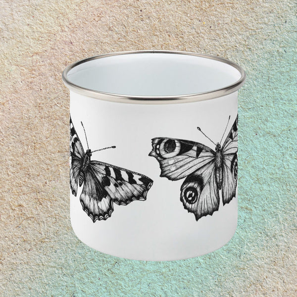 Flutter of Butterflies - Small Enamel Mug
