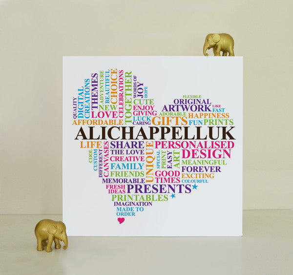 Custom design canvas. Choose your shape and words.