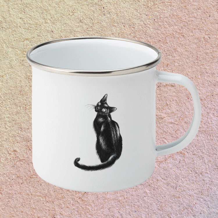 Black Cat - Small Enamel Mug