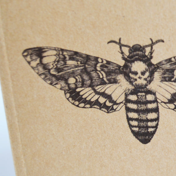 Death's Head Hawk Moth eco-friendly A6 notebook