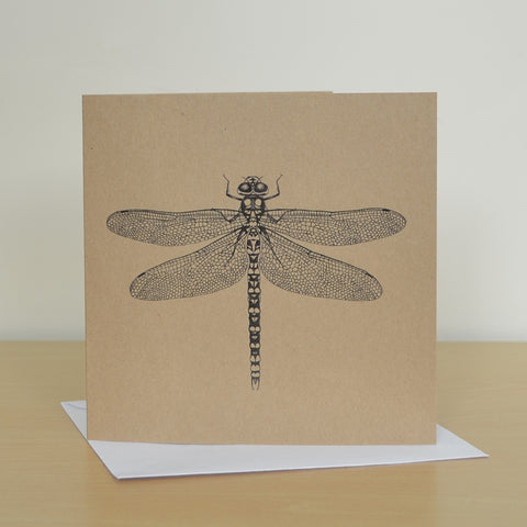 Recycled Dragonfly greetings card.