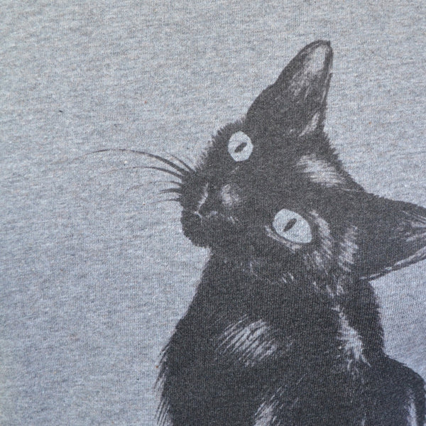 Women's Black Cat Slim-Fit T-Shirt