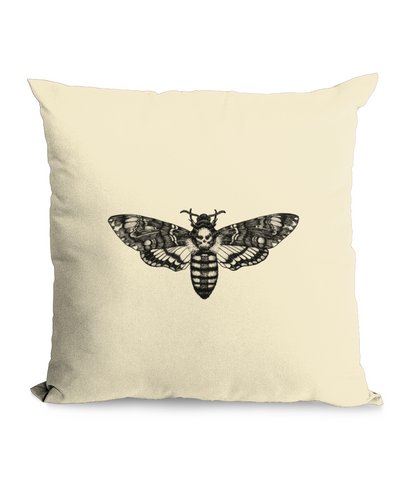 Deathshead Hawkmoth - Natural Throw Cushion