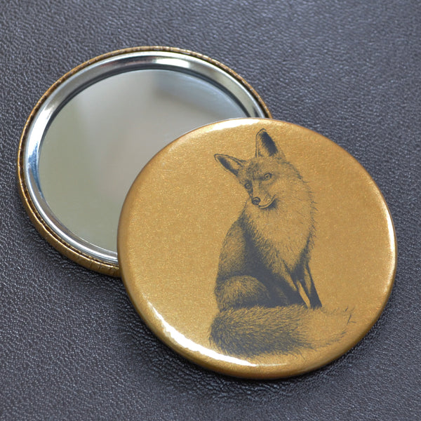 Fox compact pocket mirror