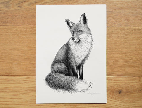 Fox art print.