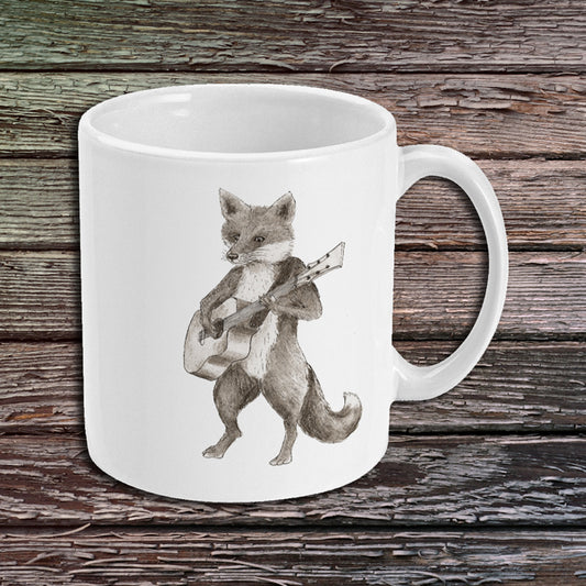 Fox Playing Guitar - Ceramic Mug