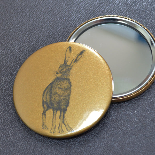 Hare compact pocket mirror