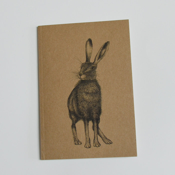 Eco-friendly A6 notebook with Hare illustration.