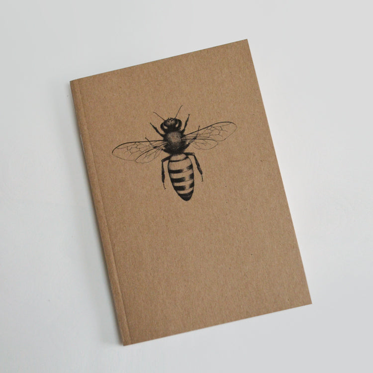 Eco-friendly Honey bee art A6 notebook
