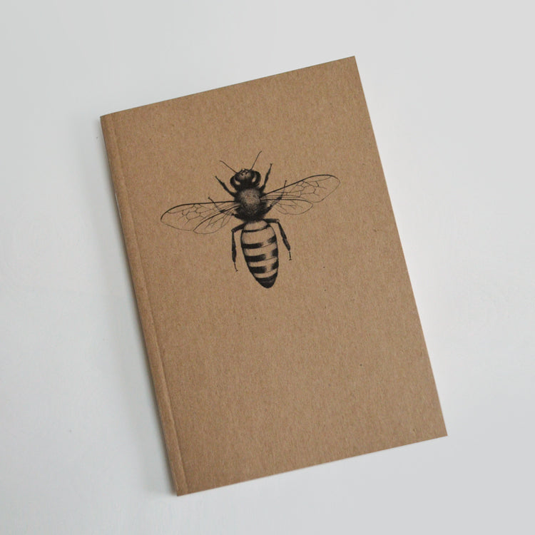 Bee lovers gift set - 3 illustrated A6 notebooks