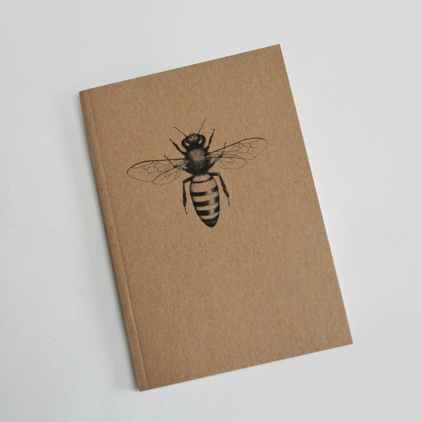 Eco-friendly Honey bee art A6 notebook