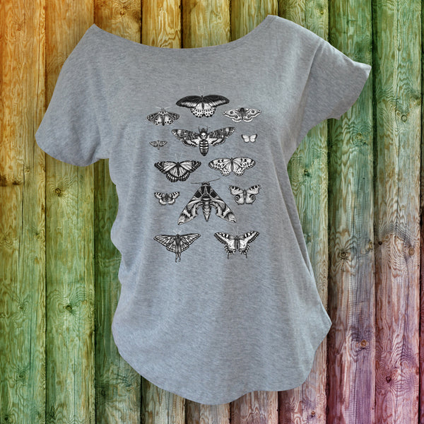 Ladies Loose Fit T-Shirt - Butterflies & Moths