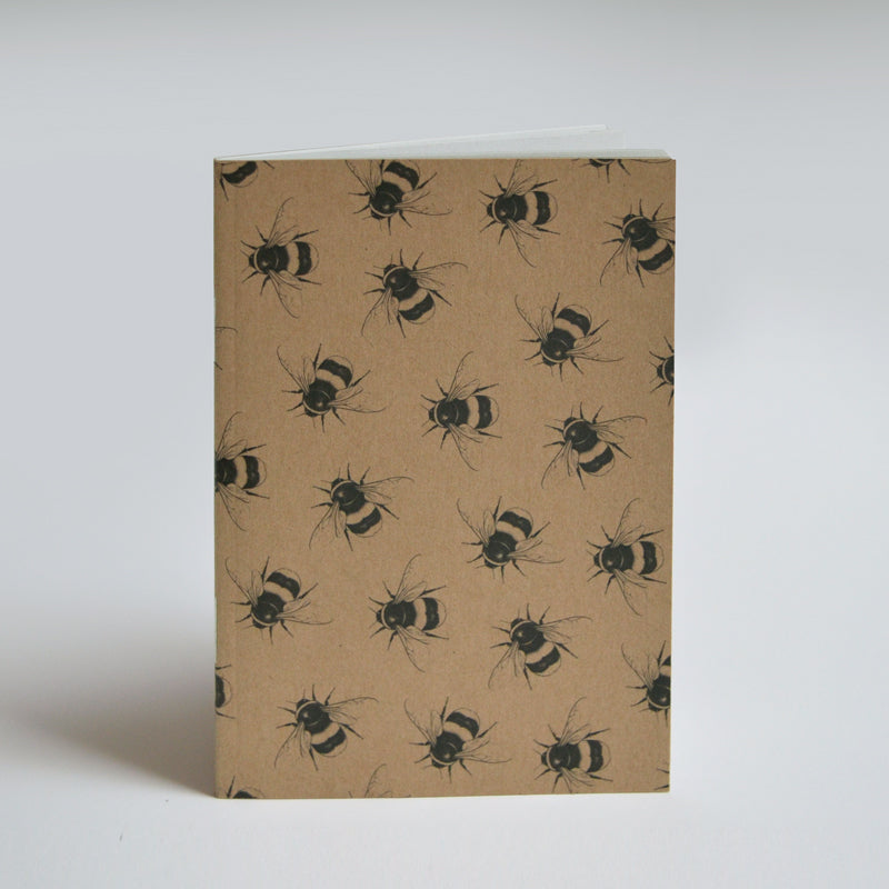 Bee lovers gift set - 3 illustrated A6 notebooks