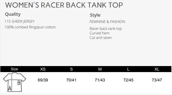 Ladies Racer Back Vest with Succulent Spiral Art