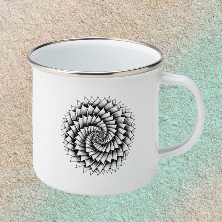 Succulent Spiral - Small Enamel Mug