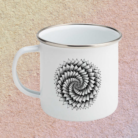 Succulent Spiral - Small Enamel Mug