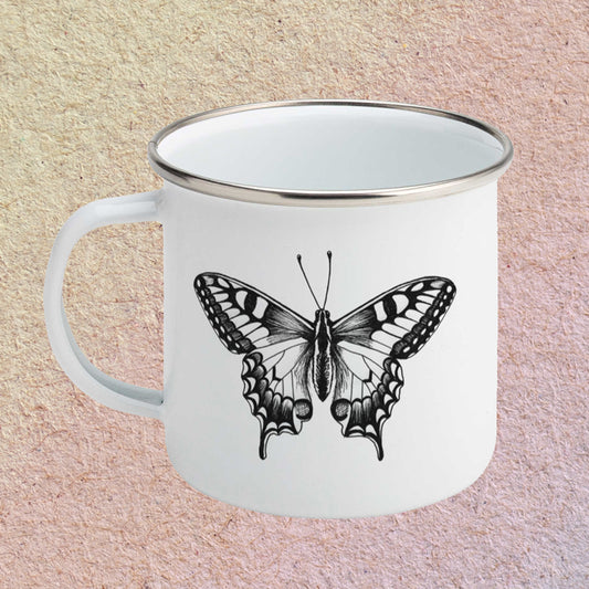 Swallowtail Butterfly - Small Enamel Mug